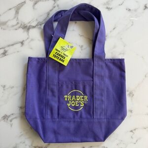 NWT Trader Joe’s Trick-or-Treat Mini Canvas Tote Bag - Purple